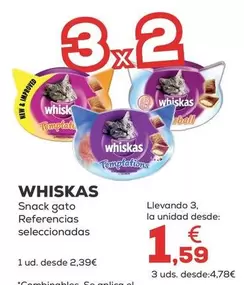 Oferta de Whiskas - Snack Gato  por 2,39€ en Kiwoko