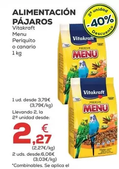 Oferta de Vitakraft - Alimentacion Pajaros por 3,79€ en Kiwoko