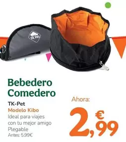 Oferta de Tk-Pet - Bebedero Comedero por 2,99€ en Tiendanimal