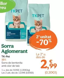 Oferta de Tk-Pet - Arena Aglomerante por 9,95€ en Tiendanimal