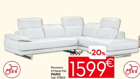 Oferta de París - Rinconera 4 Piazze Piel Paris por 1599€ en Conforama