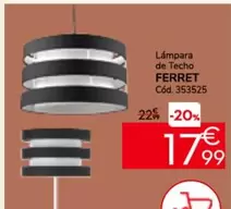 Oferta de Ferret - Lámpara De Techo por 17,99€ en Conforama