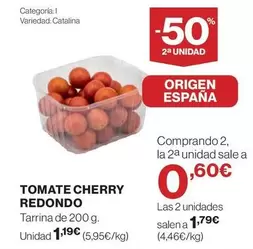 Oferta de Redondo - Tomate Cherry por 1,19€ en El Corte Inglés