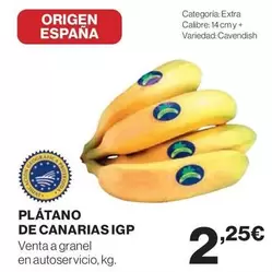 Oferta de Origen - Plátano De Canarias Igp por 2,25€ en El Corte Inglés