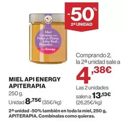 Oferta de Energy - Apiterapia - Miel Api por 8,75€ en El Corte Inglés