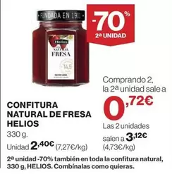 Oferta de Helios - Confitura Natural De Fresa por 2,4€ en El Corte Inglés