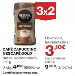 Oferta de Nescafé - Cafe Capuccino Gold por 4,65€ en El Corte Inglés