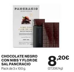 Oferta de Flor - Pancracio - Chocolate Negro Con Nibs Y  De Sal por 8,2€ en El Corte Inglés