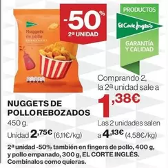 Oferta de El Corte Inglés - Nuggets De Pollo Rebozados por 2,75€ en El Corte Inglés