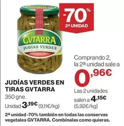 Oferta de Gvtarra - Judías Verdes En Tiras por 3,19€ en El Corte Inglés