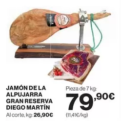 Oferta de Diego Martín - Jamón De La Alpujarra Gran Reserva por 79,9€ en El Corte Inglés