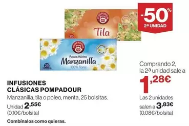 Oferta de Pompadour - Infusiones Clasicas por 2,55€ en El Corte Inglés