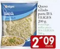 Oferta de Ifa Eliges - Queso Rallado Pasta por 2,09€ en Supermercados Bip Bip