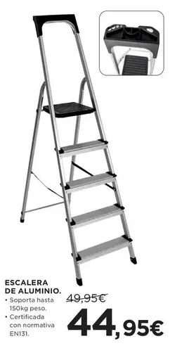 Oferta de Escalera De Aluminio por 44,95€ en Hipercor