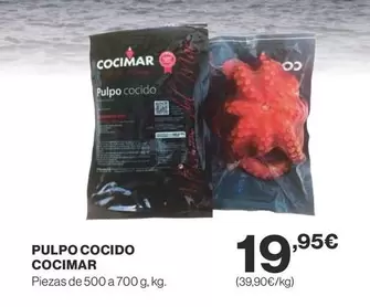 Oferta de Cocimar - Pulpo Cocido por 19,95€ en Supercor