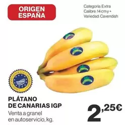 Oferta de Origen - Plátano De Canarias Igp por 2,25€ en Supercor