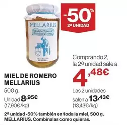 Oferta de Romero - Mellarius - Miel De Romero por 8,95€ en Supercor