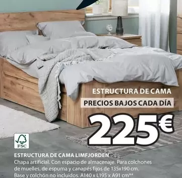 Oferta de Estructura De Cama Limfjorden por 225€ en JYSK