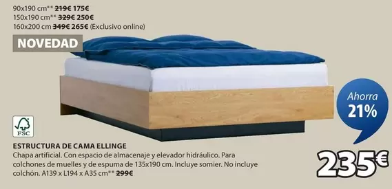 Oferta de Estructura De Cama Ellinge por 235€ en JYSK