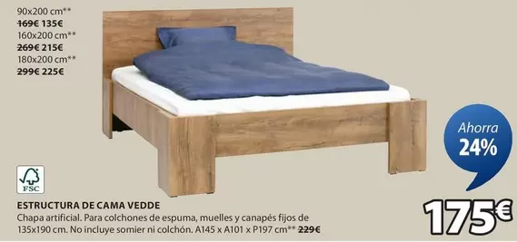 Oferta de Estructura De Cama Vedde por 13€ en JYSK