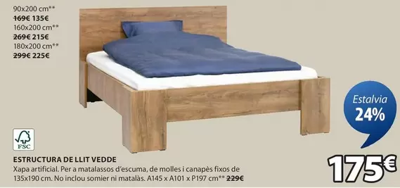 Oferta de Estructura De Llit Vedde por 13€ en JYSK