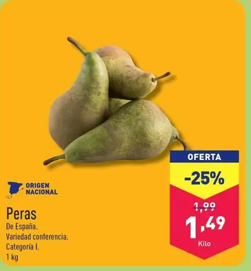 Oferta de Peras por 1,49€ en ALDI