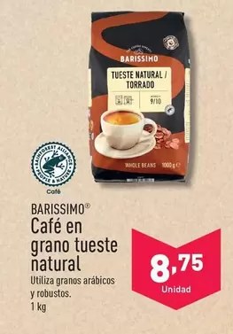 Oferta de Barissimo - Café En Grano Tueste Natural por 8,75€ en ALDI