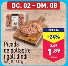 Oferta de Picada De Pollo Y Pavo por 1,89€ en ALDI