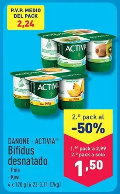 Oferta de Danone - Activia Bifidus Desnatado por 2,99€ en ALDI