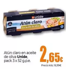 Oferta de Unide - Atún Claro En Aceite De Oliva por 2,65€ en Unide Market