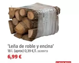 Oferta de 'Leña De Roble Y Encina' por 6,99€ en BAUHAUS