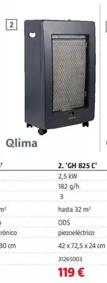 Oferta de Qlima - Estufas De Gas 'GH 825 C' por 119€ en BAUHAUS