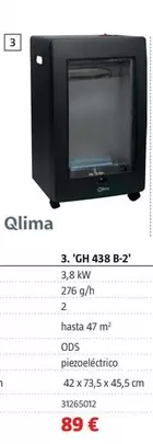 Oferta de Qlima - Estufas De Gas 'GH 438 B-2' por 89€ en BAUHAUS