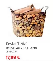 Oferta de Cesta 'Leña' por 17,99€ en BAUHAUS