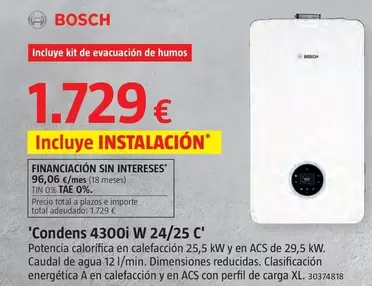 Oferta de Bosch - 'Condens 4300i W 24/25 C'  por 1729€ en BAUHAUS