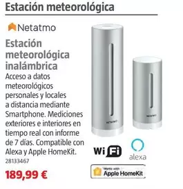 Oferta de Netatmo - Estación Meteorológica por 189,99€ en BAUHAUS