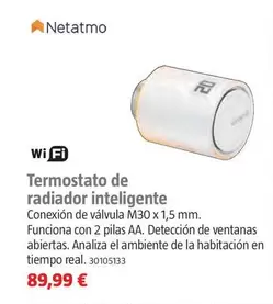 Oferta de Netatmo - Termostato De Radiador Inteligente por 89,99€ en BAUHAUS