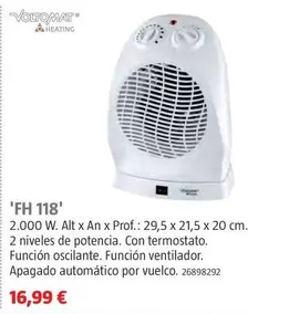 Oferta de Voltomat - Calefactores 'FH 118' por 16,99€ en BAUHAUS