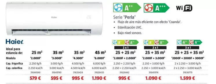 Oferta de Haier - Serie 'Perla' por 579€ en BAUHAUS