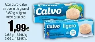 Oferta de Calvo - Atun Claro En Aceite De Girasol O Ligero por 1,99€ en Froiz