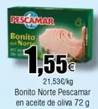 Oferta de Pescamar - Bonito Norte En Aceite De Oliva por 1,55€ en Froiz