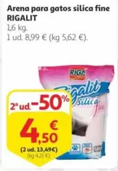 Oferta de Rigalit - Arena Para Gatos Silica Fine por 8,99€ en Alcampo