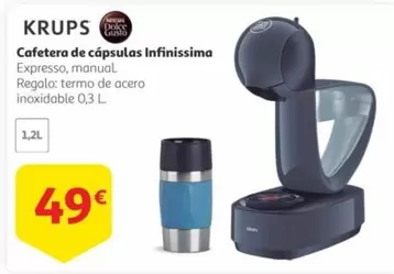 Oferta de Krups - Cafetera De Cápsulas Infinissima por 49€ en Alcampo