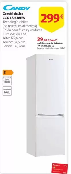 Oferta de Cecotec - Combi Cgc 15 S18ew por 299€ en Alcampo