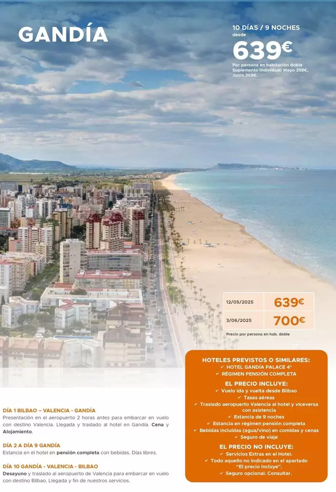 Oferta de Gandia por 639€ en Viajes Ecuador