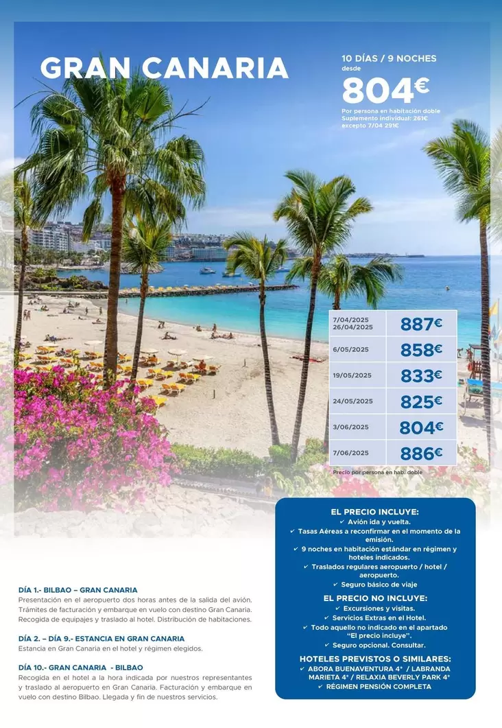 Oferta de Gran Canaria por 804€ en Viajes Ecuador