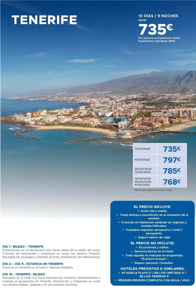 Oferta de Tenerife por 735€ en Viajes Ecuador