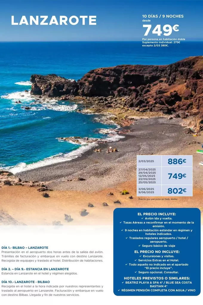 Oferta de Lanzarote por 749€ en Viajes Ecuador