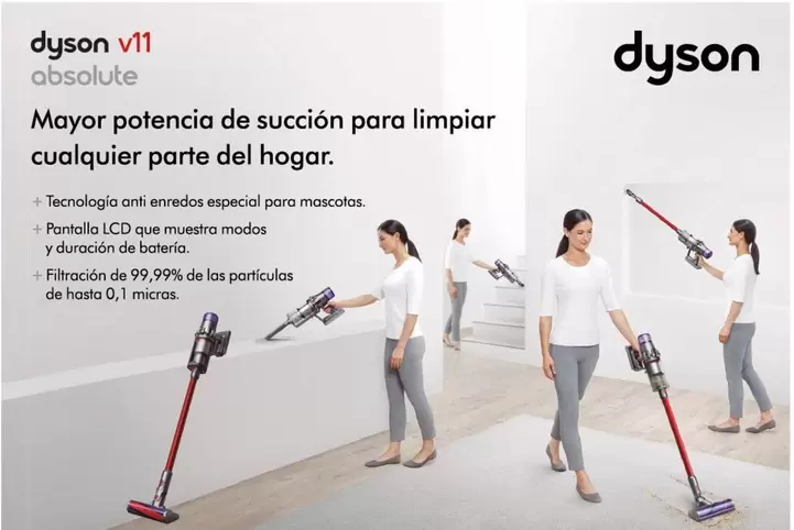 Oferta de Dyson - Mayor Potencia De Succión Para Limpiar Cualquier en Costco