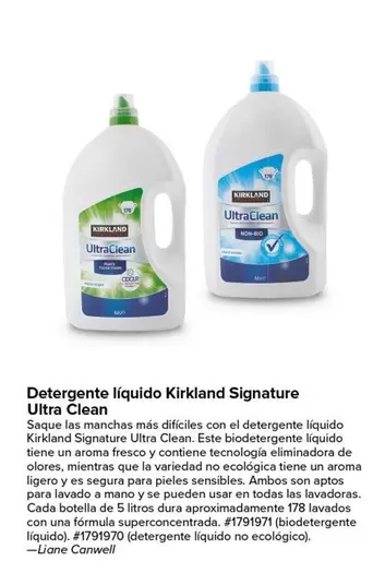 Oferta de Segura - Urban Clean - Detergente Líquido Kirkland Signature Ultra Clean en Costco